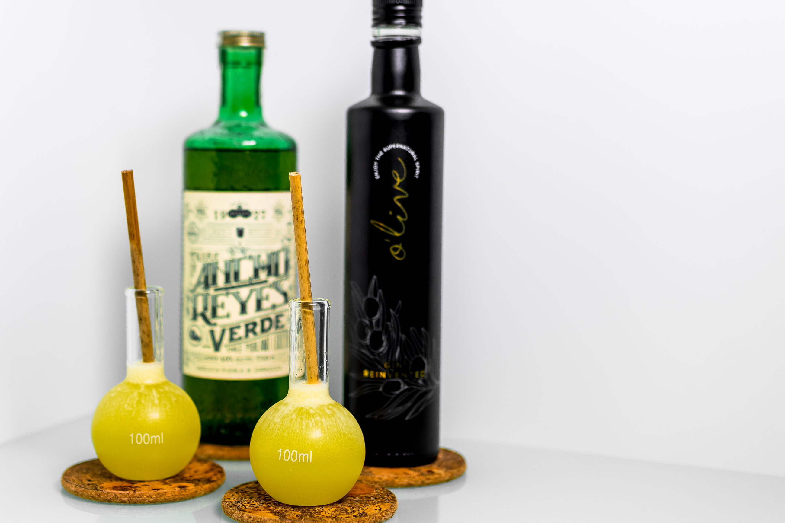 ancho reyes verde, gin, green chartreuse